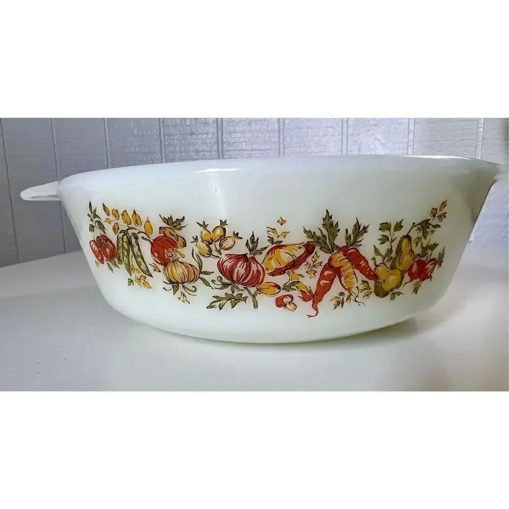 VINTAGE ANCHOR HOCKING 436 1 QUART CASSEROLE DISH 